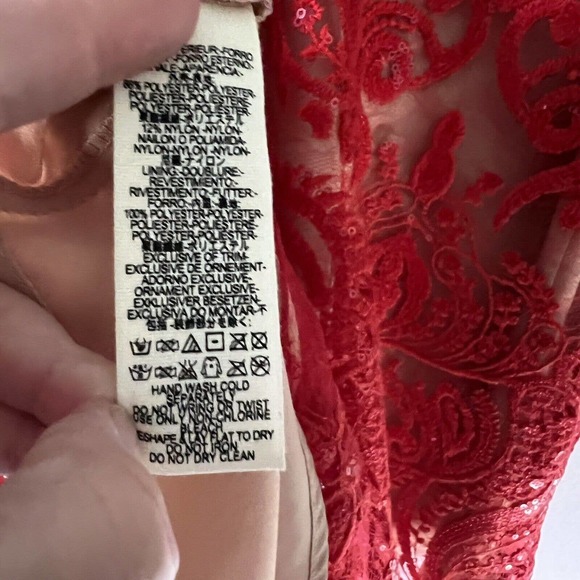 Free People Womens Night Shimmers Lace Sequined Red Dress Unworn Size 2 - Picture 8 of 13